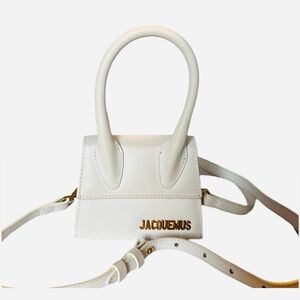 Jacquemus White Le Chiquito Mini Leather Bag Authentic